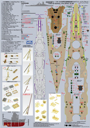 Pontos 35020F1 IJN Kongo 1944 Detail Up Set 1/350 – imagen 4