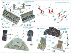 Quinta Studio QD32069 Me 262A 3D-Printed &amp;amp; coloured Interior on decal paper (Revell) 1/32 – imagen 10
