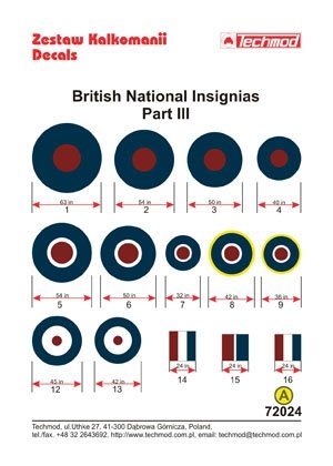 Techmod 72024 - British National Insignias III 1/72 – immagine 2