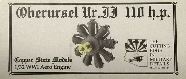Copper State Models E32-001 Oberursel Ur.II 110 H.P. 1/32