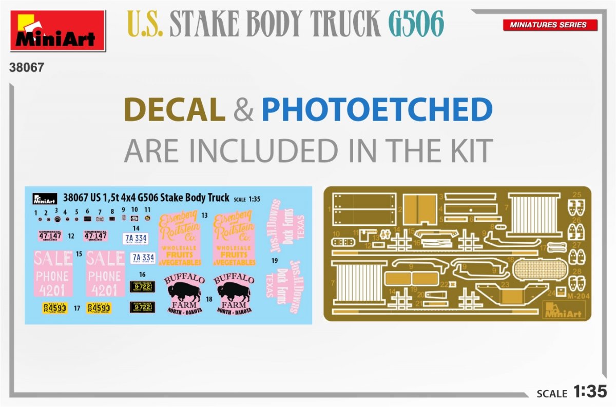 MiniArt 38067 U.S. STAKE BODY TRUCK G506 1/35 – imagen 10