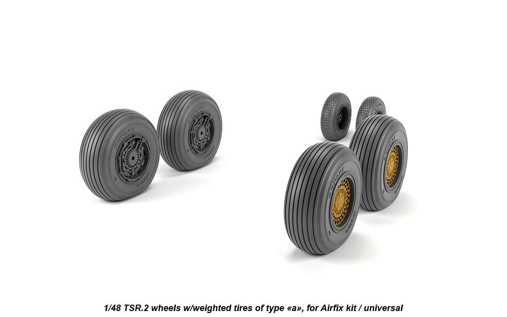 Armory Models AW48412 BAC TSR.2 wheels w/ weighted tires, type “a” (DL) 1/48 – immagine 2
