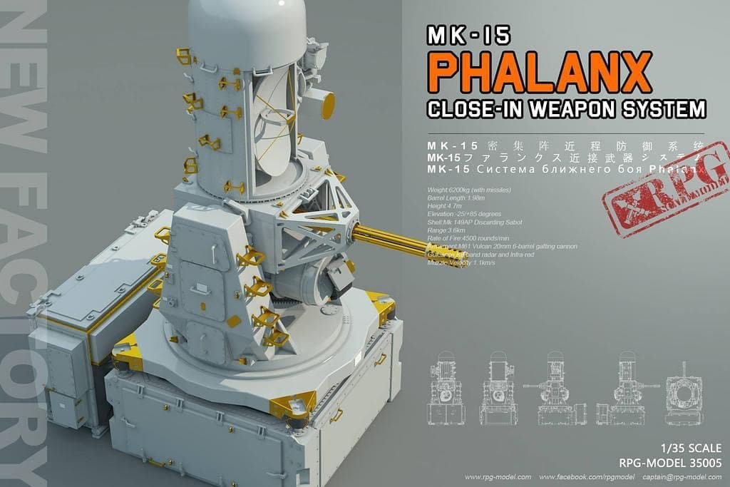RPG Model 35005 MK-15 Phalanx Close-In Weapon System 1/35 – immagine 2