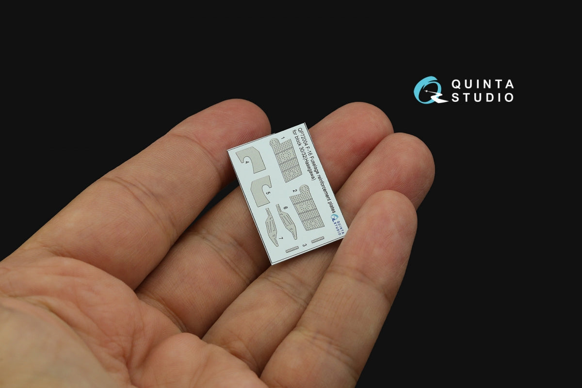 Quinta Studio QP72004 F-16 block 30/32 reinforcement plates (Hasegawa) 1/72 – imagen 4
