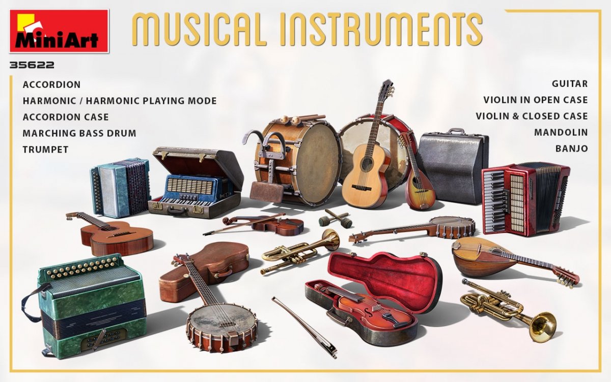 MiniArt 35622 MUSICAL INSTRUMENTS 1/35 – immagine 2