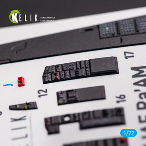KELIK K72054 F-15I IAF RA`AM - INTERIOR 3D DECALS FOR GWH KIT 1/72 – imagen 5