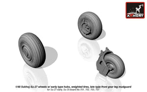 Armory Models AW48020b Sukhoj Su-27 Flanker wheels 1/48 – Bild 3