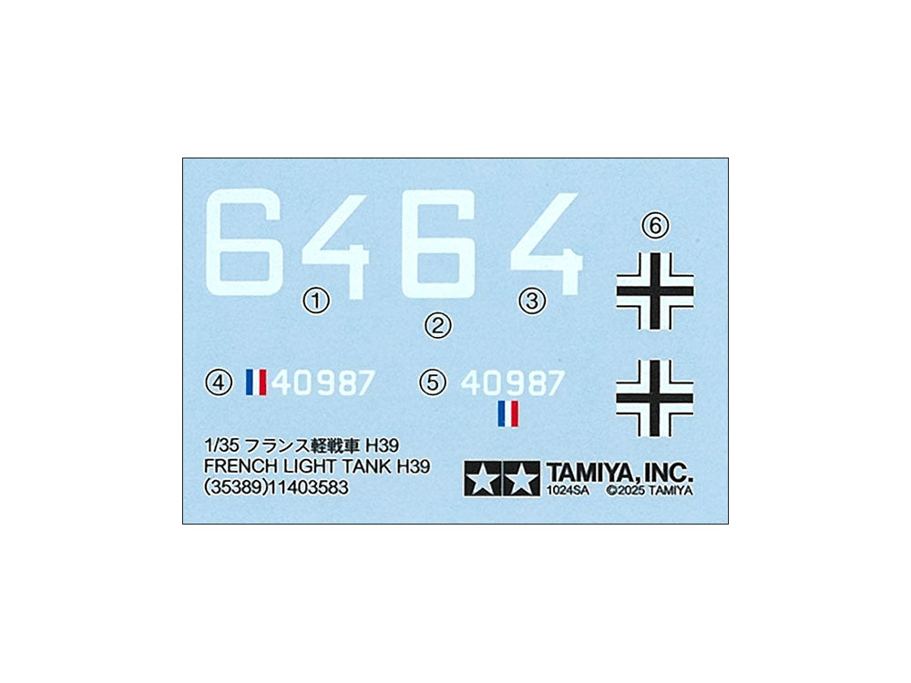 Tamiya 35389 French Light Tank H39 Pz.Kpfw.38H 735(f) 1/35 – imagen 12