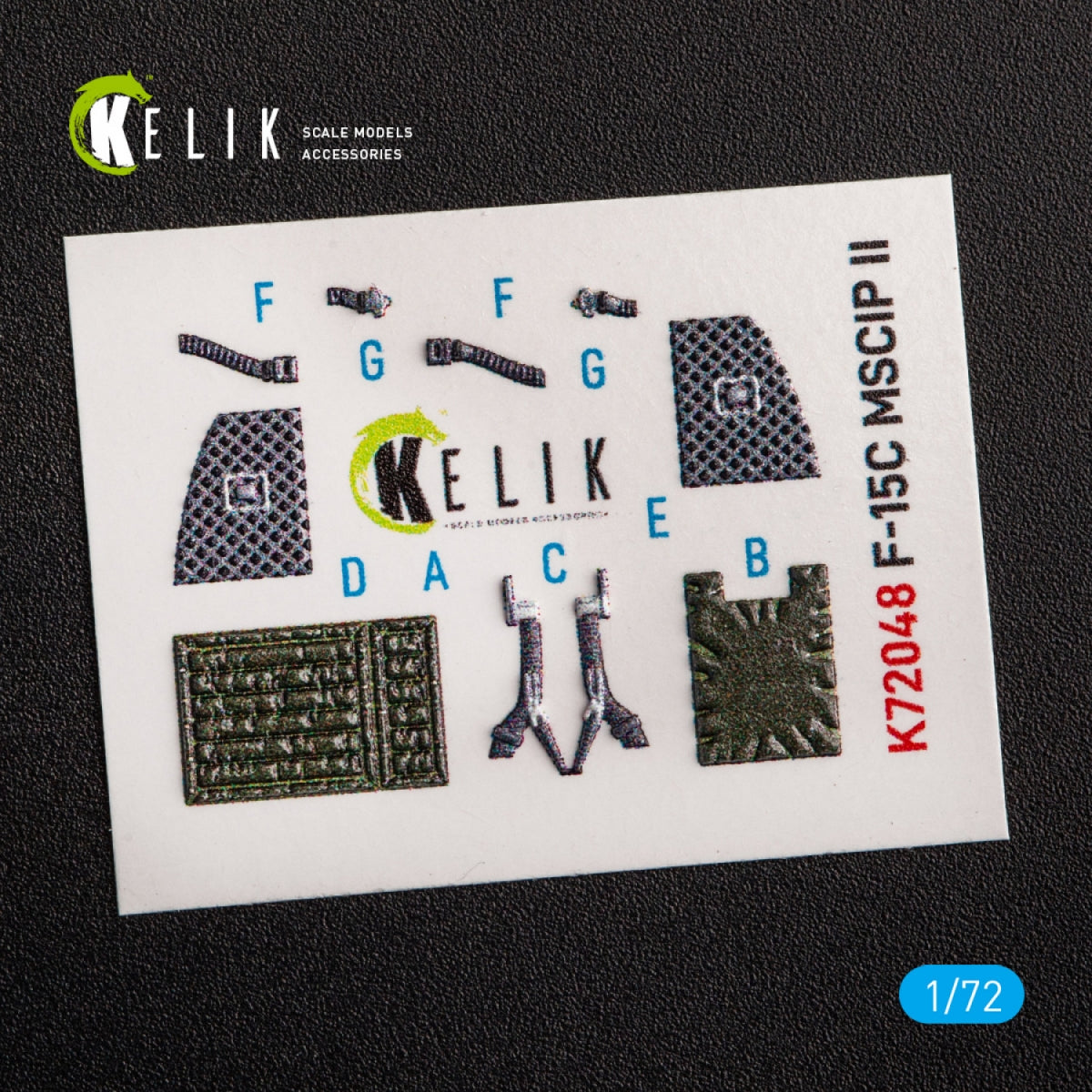 KELIK K72048 F-15C MSIP II EAGLE INTERIOR 3D DECALS FOR GWH 1/72 – immagine 2