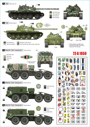 Star Decals 72-A1050 War in Afghanistan # 1. T-54B, T-55, T-55A, T-55AM and MAZ-537 1/72 – imagen 2