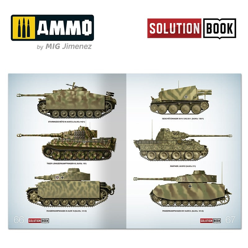 Ammo of Mig 6527 How to Paint WWII German Mid-War Vehicles SOLUTION BOOK 21 (Multilingual Book) – immagine 7