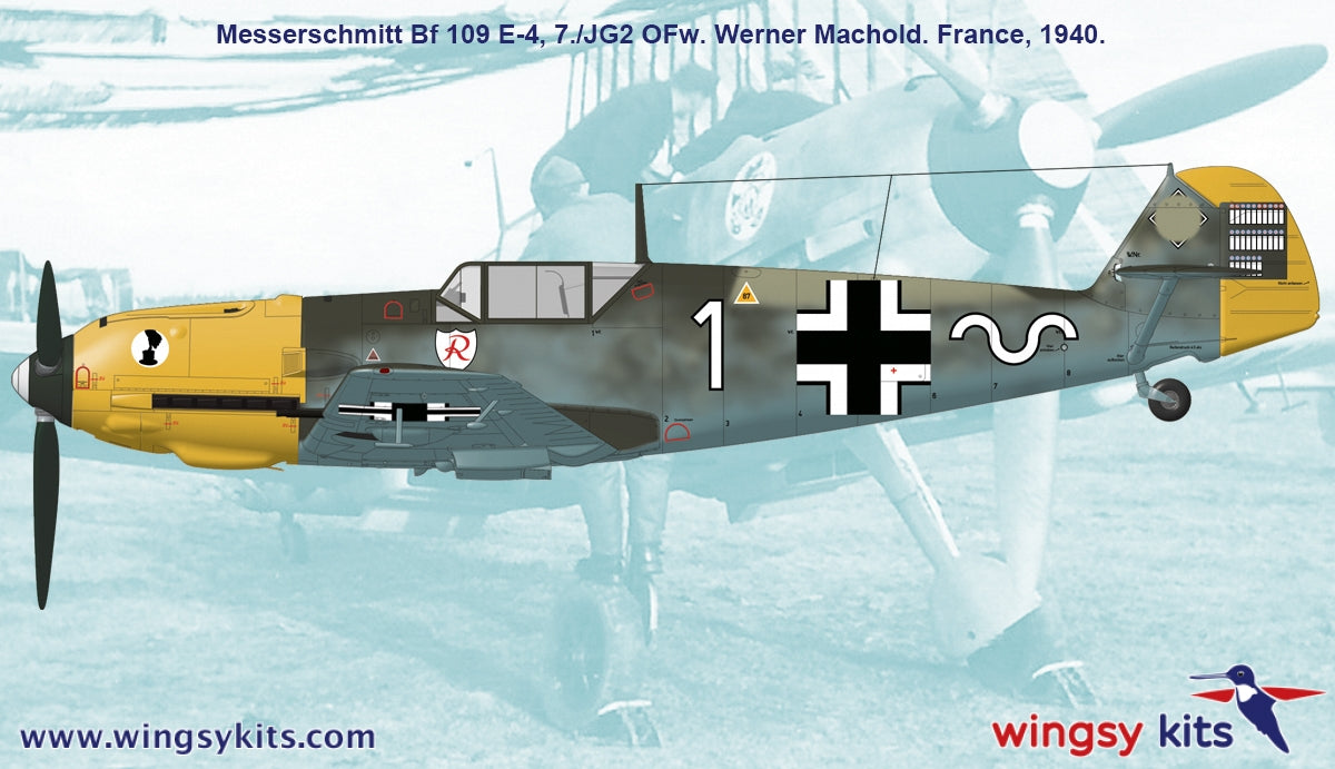 Wingsy Kits D5-10 German WWII Fighter MESSERSCHMITT Bf 109 E-4 1/48 – imagen 6