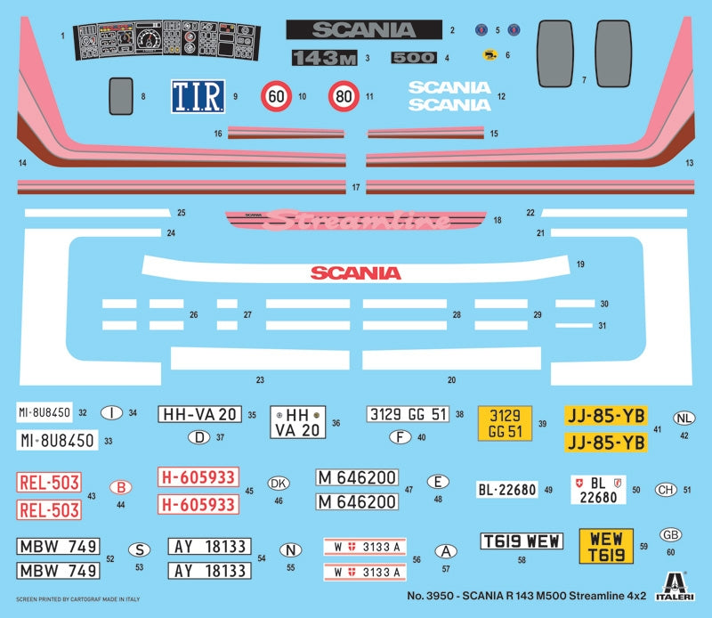 Italeri 3950 Scania R143 M 500 Streamline 4x2 1/24 – imagen 8