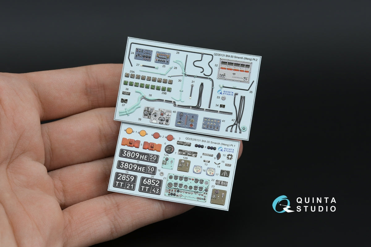 Quinta Studio QD35131 BM-30 Smerch 3D-Printed &amp;amp; coloured Interior on decal paper (Meng) 1/35 – zdjęcie 13