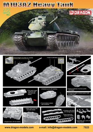 Dragon 7523 M103A2 Char lourd 1/72 – image 2