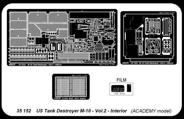 Aber 35152 Amerykanski niszczyciel czolgow M-10 cz.2 wnetrze (ACA) 1/35 – Bild 4