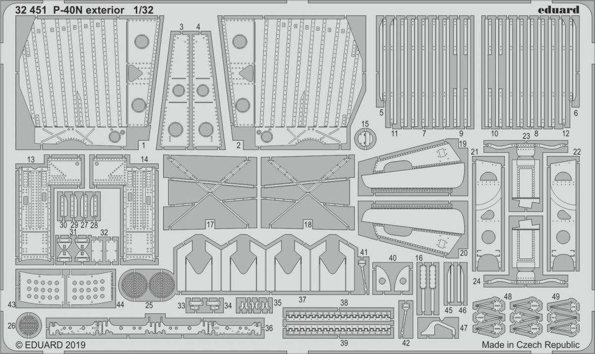 Eduard 32451 P-40N exterior 1/32 TRUMPETER