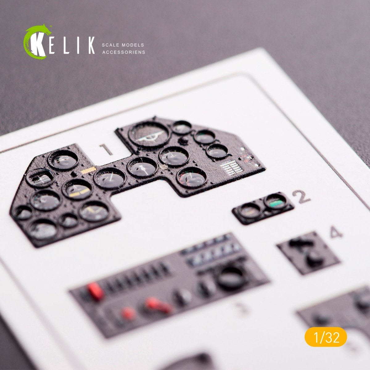 KELIK K32002 P40-N INTERIOR 3D DECALS FOR TRUMPETER KIT 1/32 – immagine 3