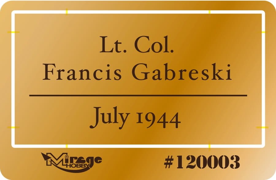 Mirage 120003 Lt. Col. Francis GABRESKI (July 1944) 200mm – imagen 3