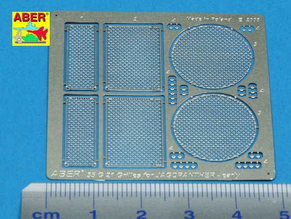 Aber 35G21 Grilles for german tank destroyer Jagdpanther Ausf.G1 early 1/35 – imagen 2