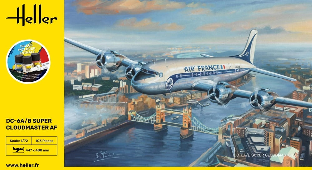 Heller 56315 DC6 Super Cloudmaster Air France - Starter Kit 1/72 – immagine 2