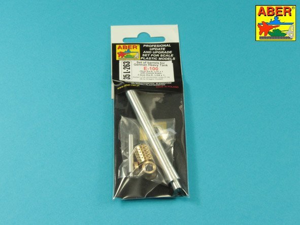 Aber 35L-263 Barrels for German E-100 (Dragon) Tank 15cm &amp;amp; 7.5cm 1/35 – image 2