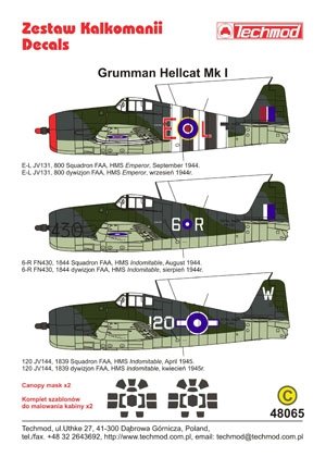 Techmod 48065 - Grumman Hellcat I 1/48 – imagen 2
