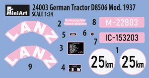 MiniArt 24003 TRACTEUR ALLEMAND D8506 MOD. 1937 1/24  – image 6