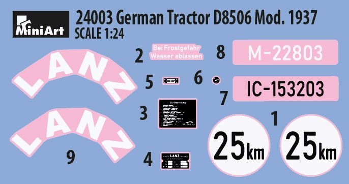 MiniArt 24003 TRACTEUR ALLEMAND D8506 MOD. 1937 1/24  – image 6