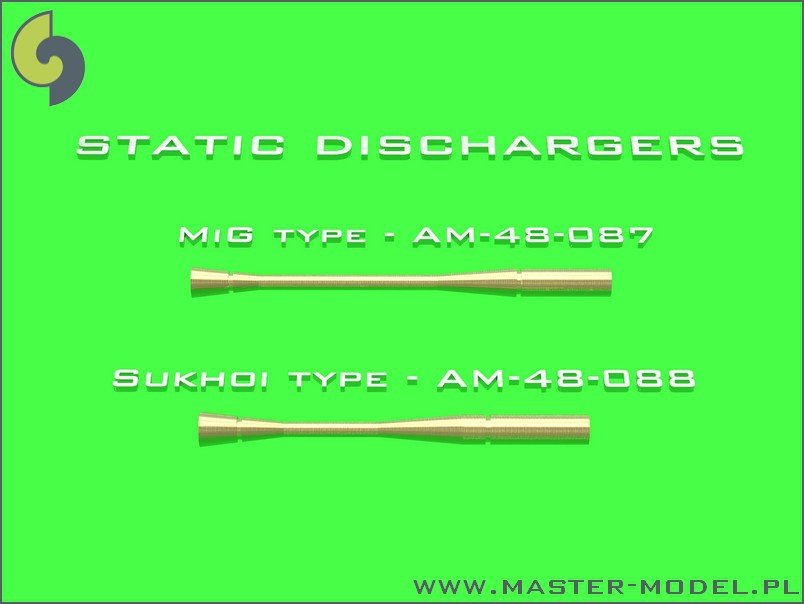 Master AM-48-088 Static dischargers - type used on Sukhoi jets (14pcs) 1/48 – imagen 3