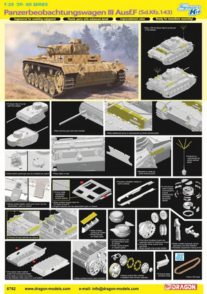 Dragon 6792 Panzerbeobachtungswagen III Ausf.F (Sd.Kfz.143) 1/35 – immagine 2