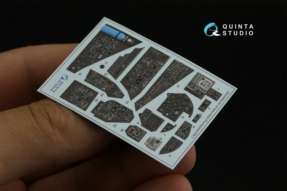 Quinta Studio QDS-48406 Mi-24 Nato Hind 3D-Printed &amp;amp; coloured Interior on decal paper (Trumpeter)(Small version) 1/48 – imagen 8