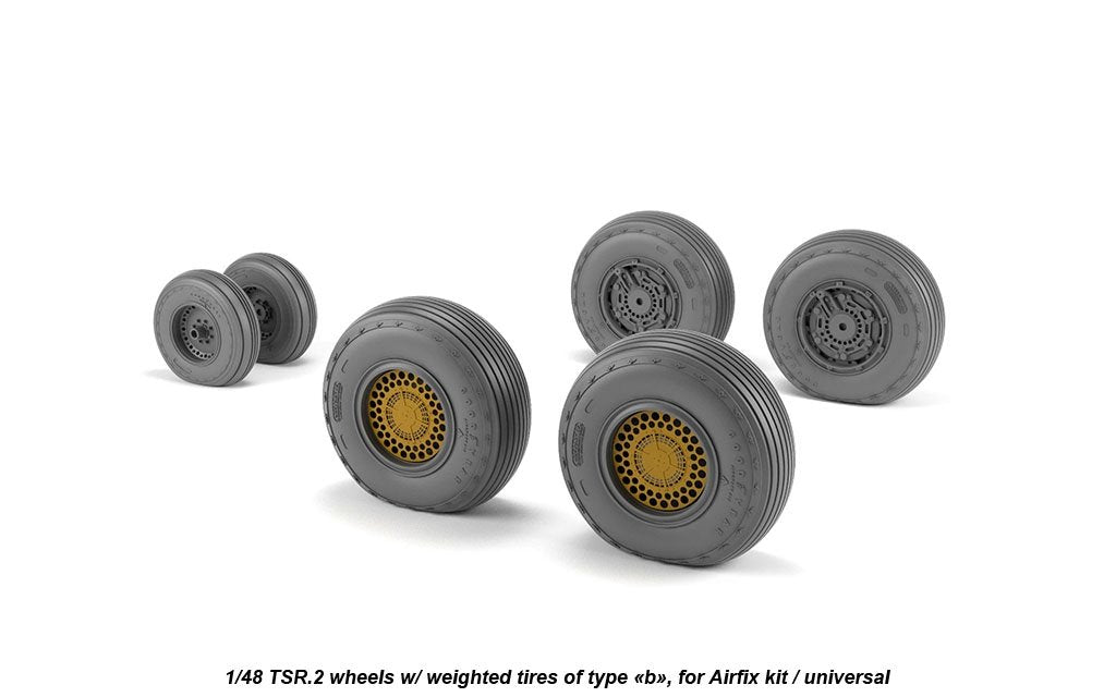 Armory Models AW48413 BAC TSR.2 wheels w/ weighted tires, type “b” (GY) 1/48 – imagen 3
