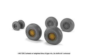 Armory Models AW48413 BAC TSR.2 wheels w/ weighted tires, type “b” (GY) 1/48 – imagen 3