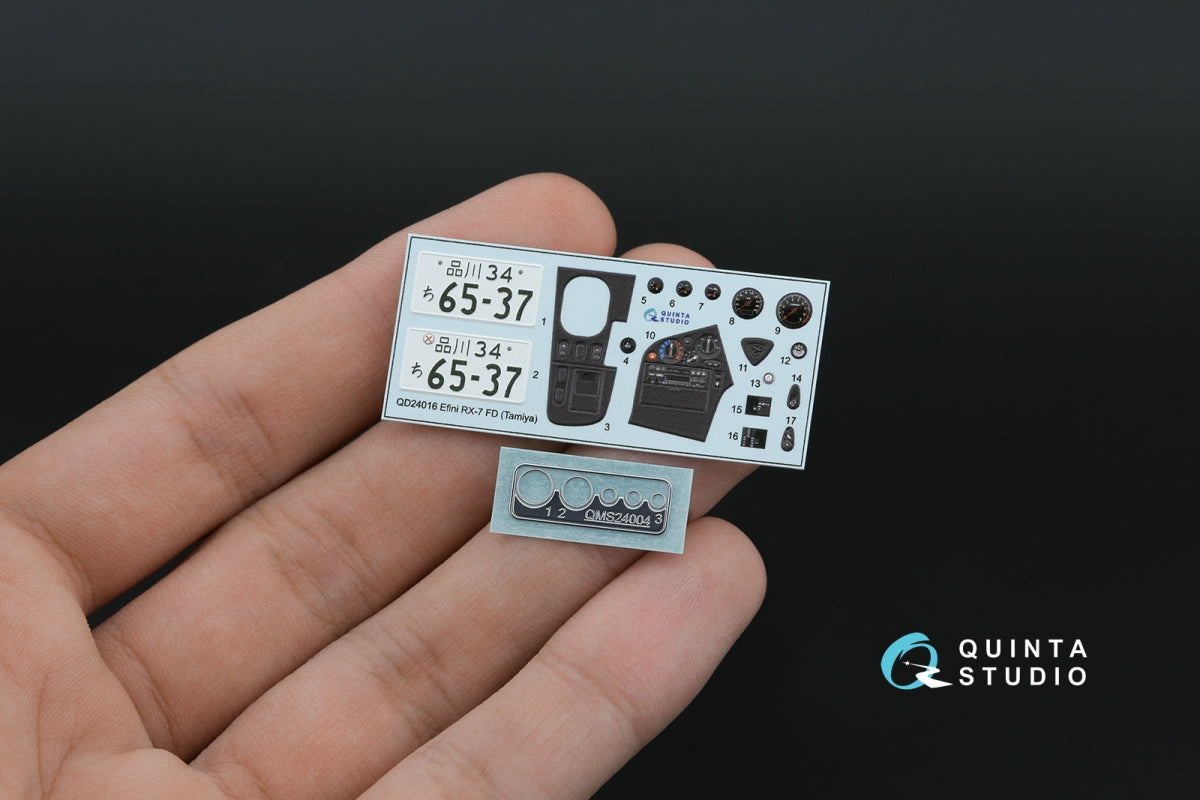 Quinta Studio QD+24016 Efini RX-7FD 3D-Printed &amp;amp; coloured Interior on decal paper (Tamiya) (with metal sticker parts) 1/35 – zdjęcie 2