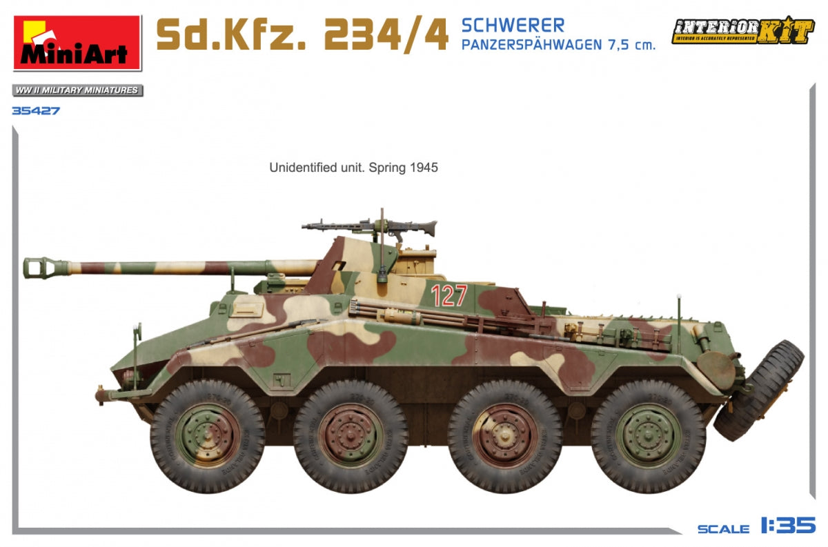 MiniArt 35427 Sd.Kfz. 234/4 SCHWERER PANZERSPÄHWAGEN 7,5 cm. KIT INTÉRIEUR 1/35 – image 8