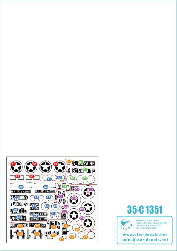 Star Decals 35-C1351 FFI 1. Captured German tanks. French Resistance - Forces Françaises de lInterieur 1/35 – immagine 2