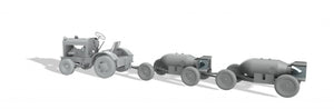 Thunder Model 32003 US Tug Clarktor 6, MILL-33 With 2 Bomb Trailers Mark 2 1/32 – Bild 3