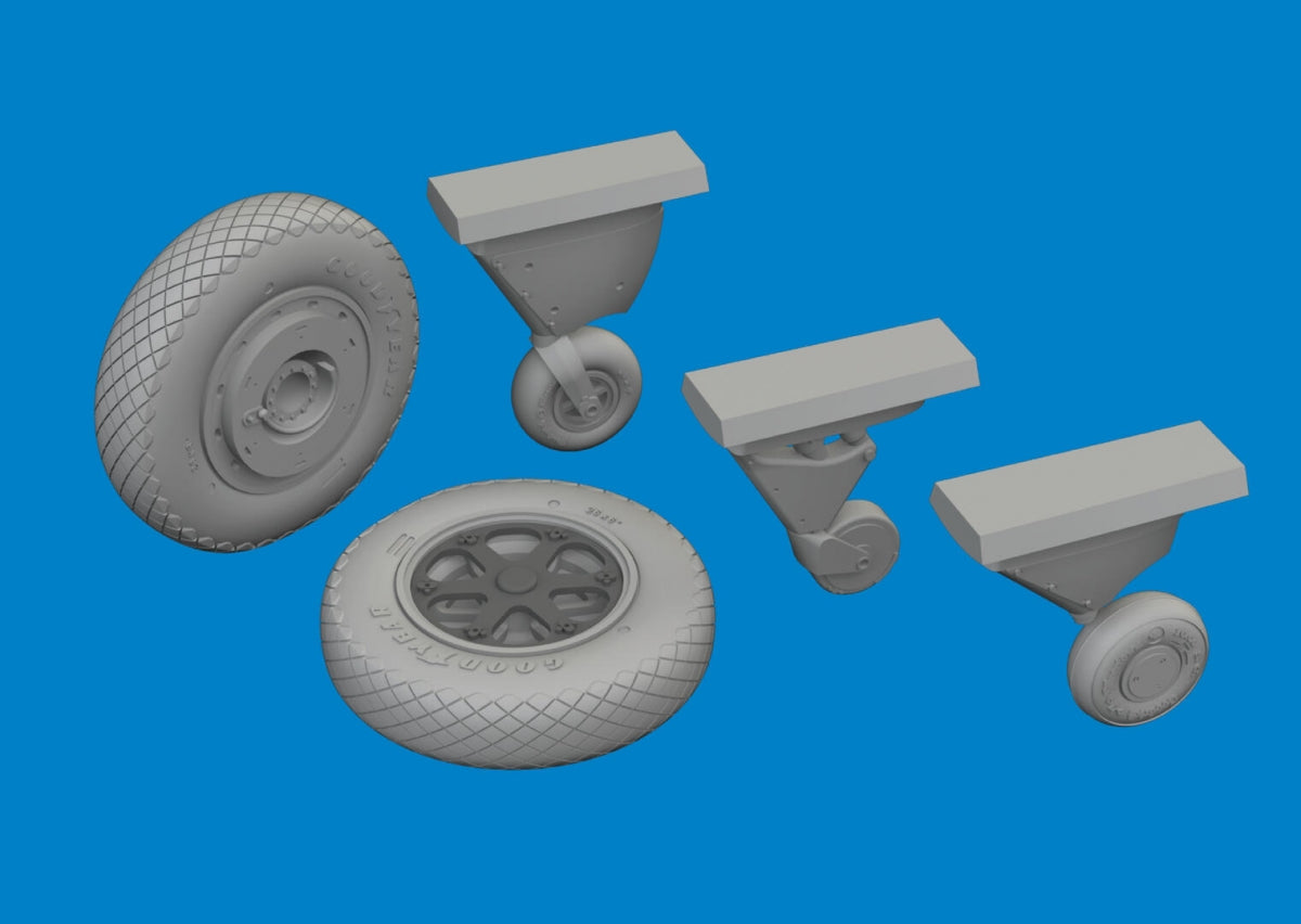 Eduard 6481090 F4F-4 wheels late ACADEMY 1/48 – zdjęcie 4