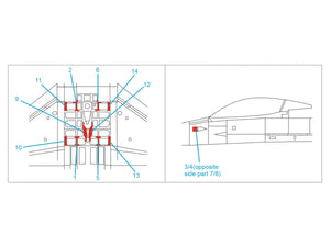 Quinta Studio QP32012 F-16 block 40/42 reinforcement plates (Tamiya) 1/32 – imagen 5