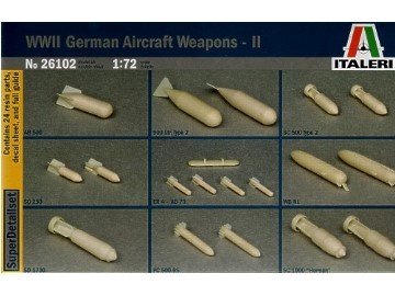 Italeri 26102 WWII German Aircraft Weapons Set 2 1/72