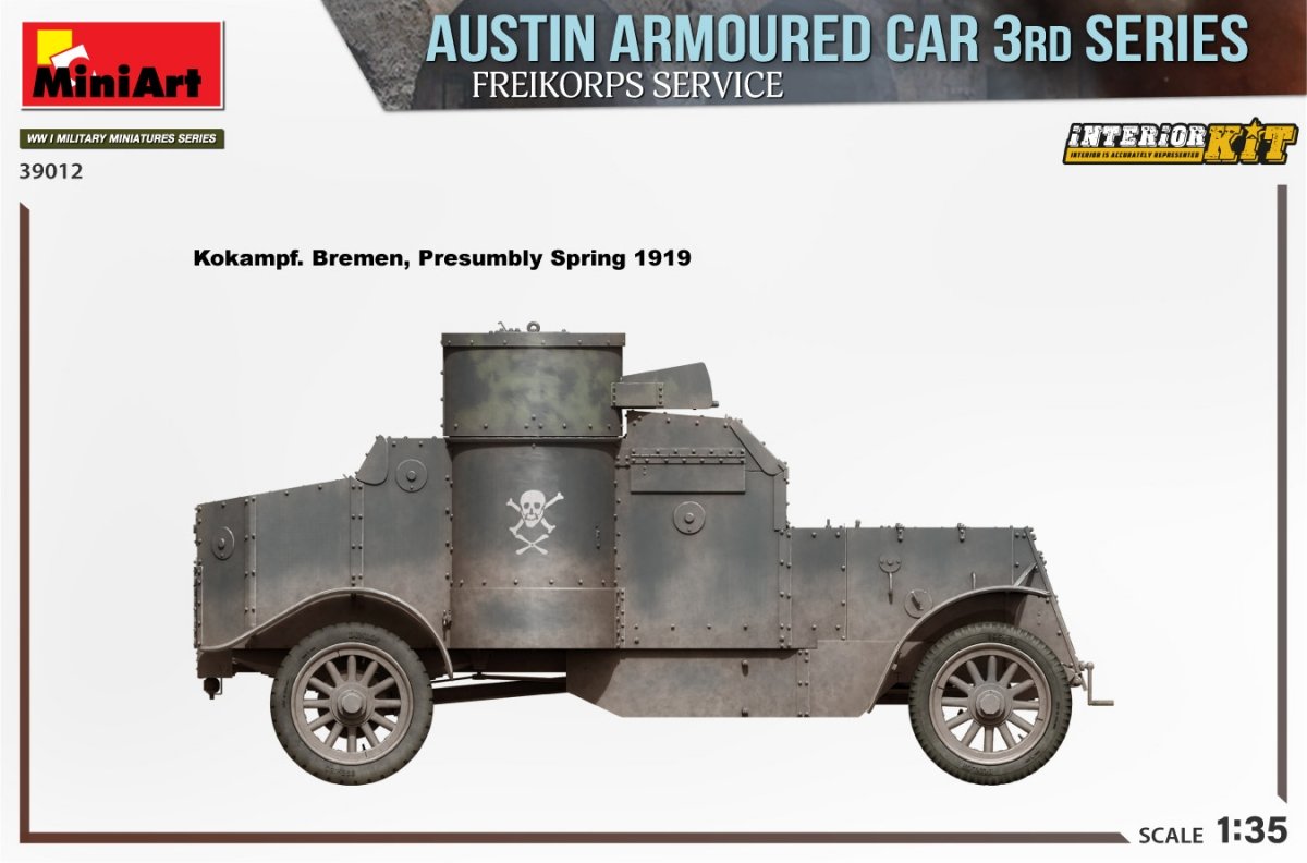 MiniArt 39012 AUSTIN ARMOURED CAR 3rd SERIES: FREIKORPS SERVICE. INTERIOR KIT 1/35 – imagen 3