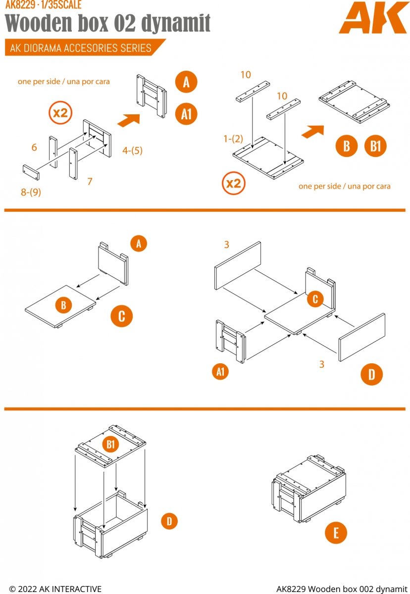 AK Interactive AK8229 LASER CUT WOODEN BOX 002 DYNAMIT (8 UNITS) 1/35 – immagine 6