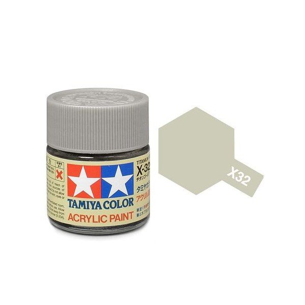 Tamiya 81032 Acrylic X-32 Titanium Silver 23ml