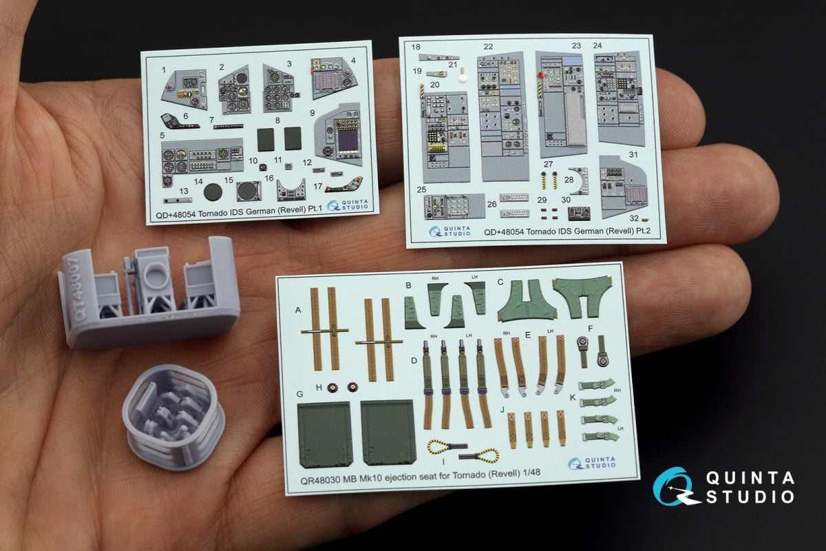 Quinta Studio QD+48054 Tornado IDS German 3D-Printed &amp;amp; coloured Interior on decal paper (Revell) (with 3D-printed resin parts) 1/48 – Bild 4