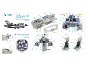 Quinta Studio QD+48264 Tornado ECR Italien Intérieur imprimé en 3D et coloré sur papier décalcomanie (Revell) (avec pièces en résine imprimées en 3D) 1/48 – image 2