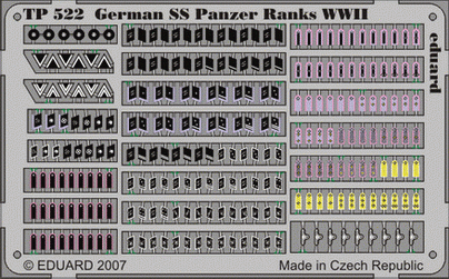Eduard TP522 Grades de Panzer SS allemands Seconde Guerre mondiale 1/35