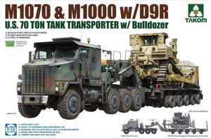 Takom 5002 U.S. M1070 &amp;amp; M1000 w/D9R U.S. 70 Ton Tank Transporter w/Bulldozer 1/72