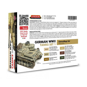 Lifecolor CS01 Acrylic paint set German Tanks WWII Set 1 6x22ml – imagen 2