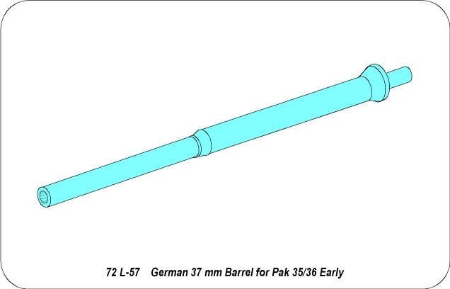 Aber 72L-57 German 37mm Barrel for Pak 35/36 Early 1/72 – image 3